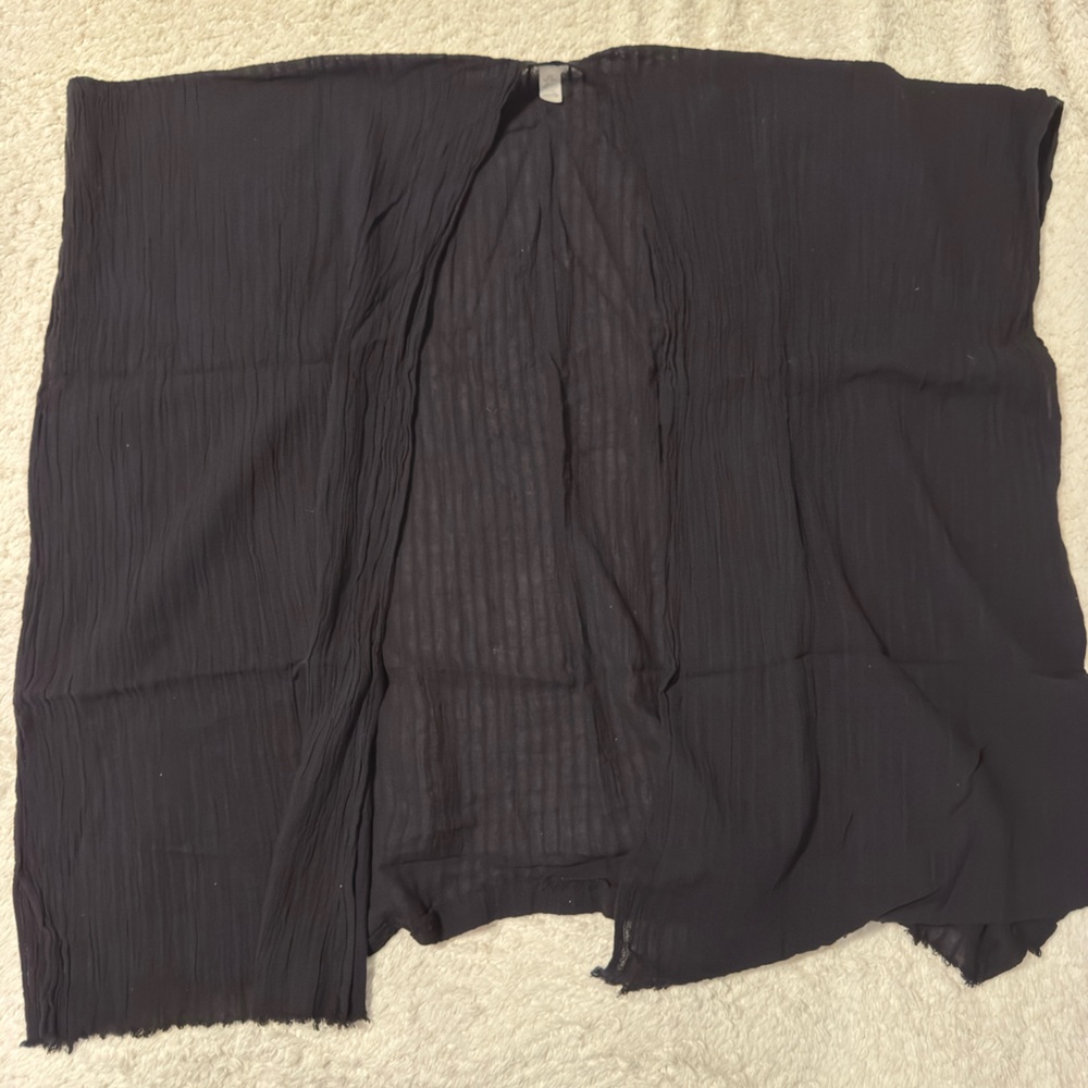 Aerie Black Open Front Cardigan